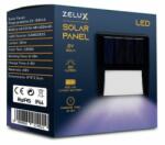 ZELUX LED Szolár napelemes fali lámpa Fekete - lumino