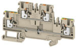  Weidmüller 1547640000 A2T 2.5 FT-PE Átvezető sorkapocs, PUSH IN, 2.5 mm2; , 800 V, 24 A, Sötétbézs (1547640000)