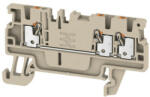  Weidmüller 1552740000 A3C 1.5 Átvezető sorkapocs, PUSH IN, 1.5 mm2; , 500 V, 17.5 A, Sötétbézs (1552740000)