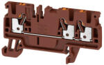  Weidmüller 2534730000 A3C 2.5 BR Átvezető sorkapocs, PUSH IN, 2.5 mm2; , 800 V, 24 A, Barna (2534730000)