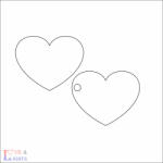 Love & Lights Víztiszta plexi - ültetőkártya szív alakú