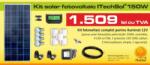  Kit (sistem) solar fotovoltaic ITechSol® 150W pentru iluminat 12V (fara acumulator) (KIT150WM12VFA)