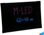 MK-Audio M-LED LB-60ST Írható LED reklám tábla, STANDARD (60×40 cm) + 1 db filc (3 méretben) (MK-3522)
