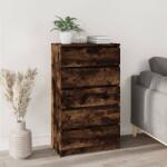 vidaXL Dulap cu sertar, stejar fumuriu, 60x36x103 cm, lemn prelucrat (823021) Comoda