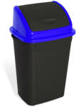 PLANET Billenőfedeles szemetes kuka, műanyag, antracit/kék, 50 literes (UP011PB)