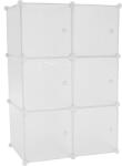 TEMPO KONDELA Praktikus moduláris szekrény, fehér/mintás, ZERUS - szenzaciooo