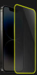 Picasee 3x Sticla întărită de protecție cu ramă care strălucește în întuneric Apple iPhone 12 mini - Galbenă