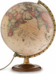 Cartographia Földgömb 30 cm - világító, antik, fatalp + fém meridián (5708017002868)