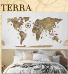 AWD Világtérkép 3D fa puzzle falitérkép 200x110 cm - terra (magyar) (5999570430124)