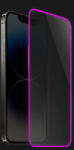 Picasee 3x Sticla întărită de protecție cu ramă care strălucește în întuneric Apple iPhone 13 Pro - pink