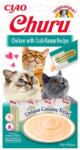 INABA Churu Cat krémes csirke és rák macskaeledel 56 g