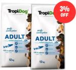 TropiDog Premium Adult Medium Large Breeds Salmon & Rice 2x12 kg