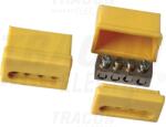 Tracon Szigetelt csavaros vezetékösszekötő, sárga ház 4×(1, 5-4mm2), 450VAC, max. 40A (TRK4)