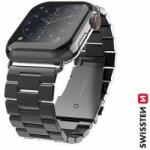 Swissten Apple Watch fém szíj, 38-40 mm, fekete (46000301)