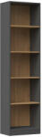 GreenSite Riano MIX R40, dulap cu rafturi, stejar-antracit Biblioteca