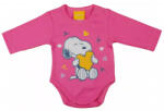 Hosszú ujjú baba body Snoopy mintával (62) - világos pink - babastar