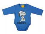  Hosszú ujjú baba body Snoopy mintával (62) - kék - babastar