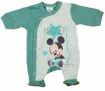  Hosszú ujjú elöl patentos baba rugdalózó Mickey egér mintával (62) - zöld