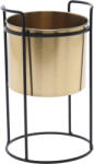 Home Styling Collection Ghiveci din metal auriu cu suport, înălțime 26 cm (QD1000780)