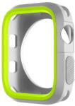 Phoner Twin Apple Watch szilikon tok, 45mm, ezüst/zöld - redmobilshop