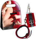 ZADO - bőr bokabilincs (piros) - erotikashow