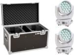  EUROLITE Set 2x LED TMH-X4 Moving-Head Wash Zoom wh + Case (20000953) - showtechpro