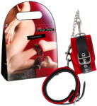 ZADO - bőr bokabilincs (piros) - sexshopcenter