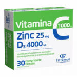 Fiterman Pharma Vitamina C 1000 mg + Zn 25 mg + D3 4000UI - 30 cpr