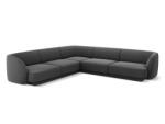 Micadoni Coltar modular Miley cu tapiterie din catifea, gri (MIC_COR_51_F1_MILEY4)