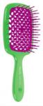 Janeke Perie de păr, 23x9.5 cm, verde - Janeke Rectangular Air-Cushioned Brush Magnum With Pins