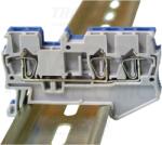 Tracon Háromkapcsos ipari sorozatkapocs, rugós, sínre, kék 0, 14-1, 5mm2, 500VAC, 17, 5A (TSKB1/3K)