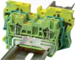 Tracon Védővezető ipari sorozatkapocs, rugós, sínre, zöld/sárga 0, 5-6mm2, 57A (TSKB6JD)