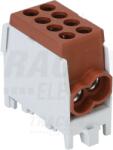Tracon Főáramköri leágazó kapocs, sínre szerelhető, barna 2.5-25mm2, max. 1000VAC/DC, max. 101A (FLECU-25-25-2B)