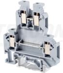 Tracon Emeletes ipari sorozatkapocs, csavaros, sínre, szürke 0, 2-4mm2, 500VAC, 32A (TSKA4/2)