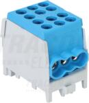 Tracon Főáramköri leágazó kapocs, sínre szerelhető, kék 2.5-25mm2, max. 1000VAC/DC, max. 101A (FLECU-25-16-3K)