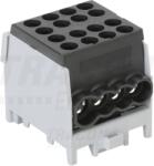 Tracon Főáramköri leágazó kapocs, sínre szerelhető, fekete 2.5-25mm2, max. 1000VAC/DC, max. 101A (FLECU-25-16-4F)