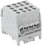 Tracon Főáramköri leágazó kapocs, sínre szerelhető, szürke 2.5-25mm2, max. 1000VAC/DC, max. 101A (FLECU-25-16-4)