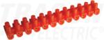 Tracon Flexibilis sorozatkapocs, U profil, 12 tag, piros 10mm2, 450VAC, 50A, PE (SP15A-U)