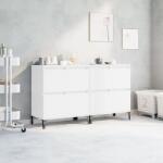 vidaXL Servante, 2 buc, alb, 60x35x70 cm, lemn prelucrat (3185759) Comoda