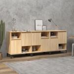 vidaXL Servante, 3 buc, stejar sonoma, 60x35x70 cm, lemn prelucrat (3185746) Comoda