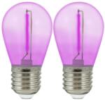 Polux KÉSZLET 2x LED Izzó PARTY E27/0, 3W/36V lila 322227 (SA1803)