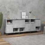 vidaXL Servante, 3 buc, gri beton, 60x35x70 cm, lemn prelucrat (3185747) Comoda