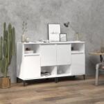 vidaXL Servante, 2 buc, alb extralucios, 60x35x70 cm, lemn prelucrat (3185729) Comoda