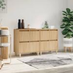 vidaXL Servante, 2 buc, stejar sonoma, 60x35x70 cm, lemn prelucrat (3185754) Comoda