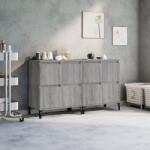 vidaXL Servante, 2 buc, sonoma gri, 60x35x70 cm, lemn prelucrat (3185765) Comoda