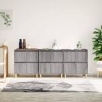 vidaXL Servante, 3 buc, sonoma gri, 60x35x70 cm, lemn prelucrat (3185773) Comoda