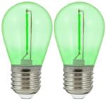 Polux KÉSZLET 2x LED Izzó PARTY E27/0, 3W/36V zöld 322210 (SA1802)