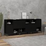 vidaXL Servante, 3 buc, negru, 60x35x70 cm, lemn prelucrat (3185744) Comoda