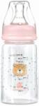 KikkaBoo Бебешко стъклено шише KikkaBoo Savanna - 120 ml, розово (31302020115) - ozone