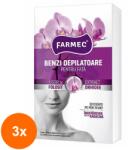 Farmec Set 3 x Benzi Depilatoare Farmec, pentru Fata, cu Extract de Orhidee, 20 Benzi + 2 Servetele